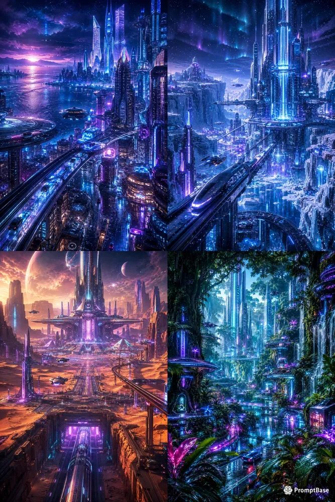 Neon Cyberfuture Cities