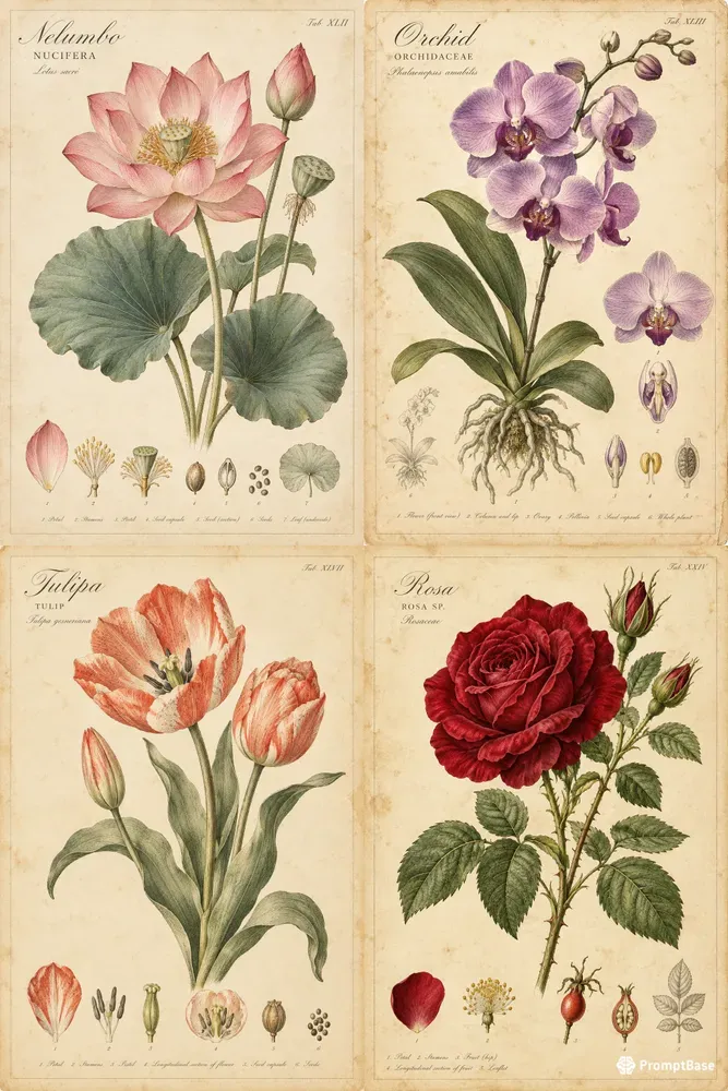Vintage Botanical Naturalist Art