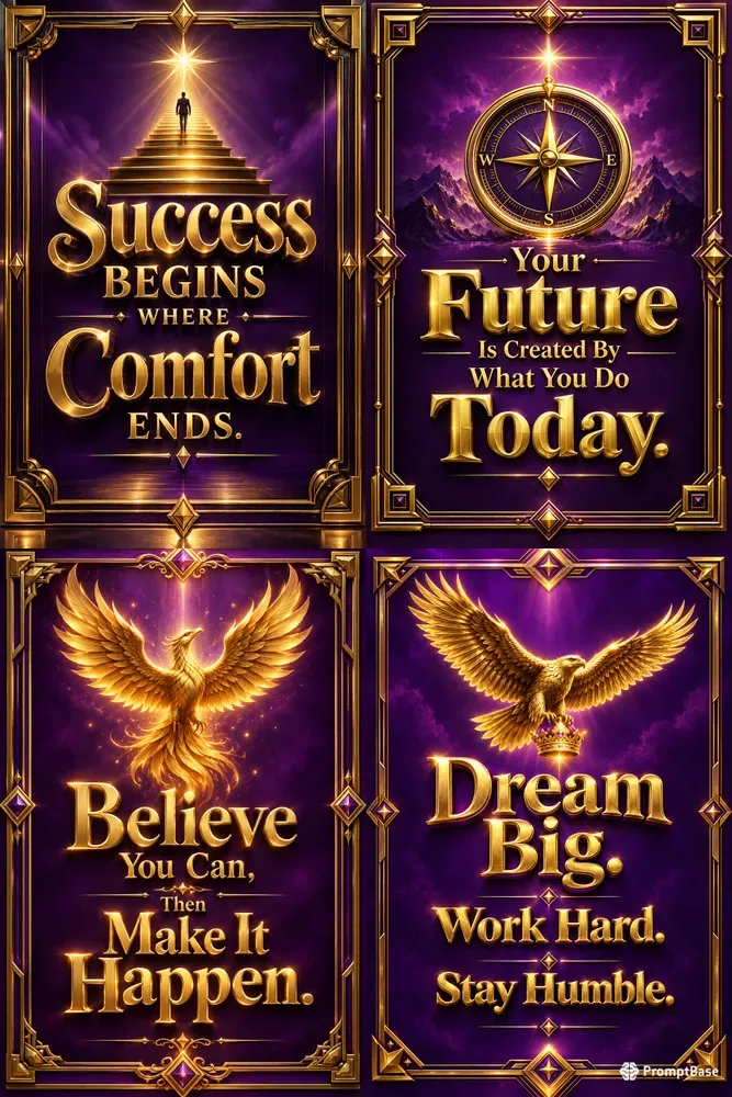 Luxury Gold Motivational Posters