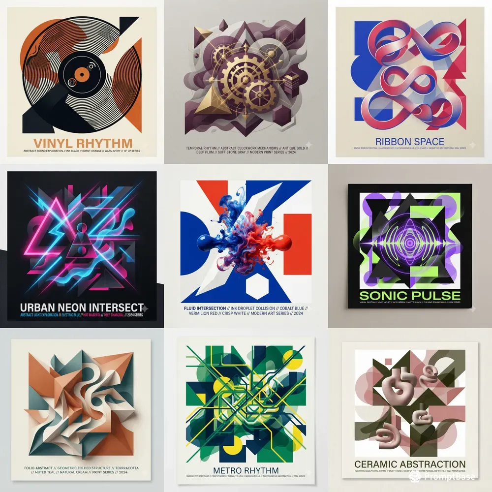 Threetone Abstract Poster Designs