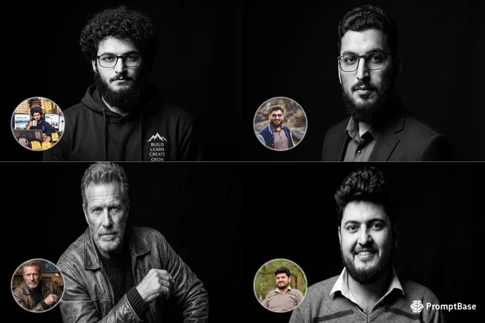 Monochromatic Studio Portrait Photos