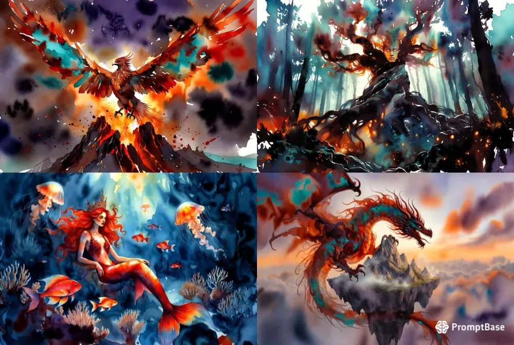 Epic Fantasy Watercolors