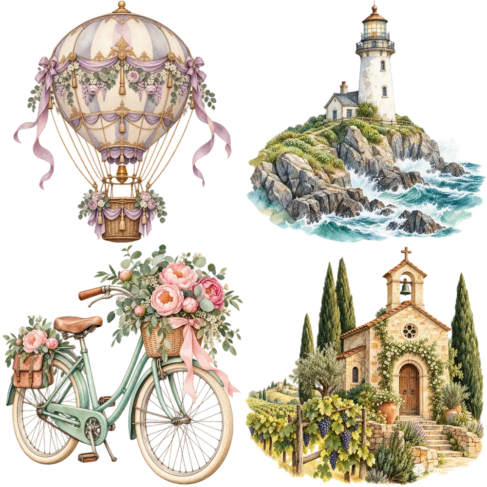 Luxury Wedding Map Clipart Assets