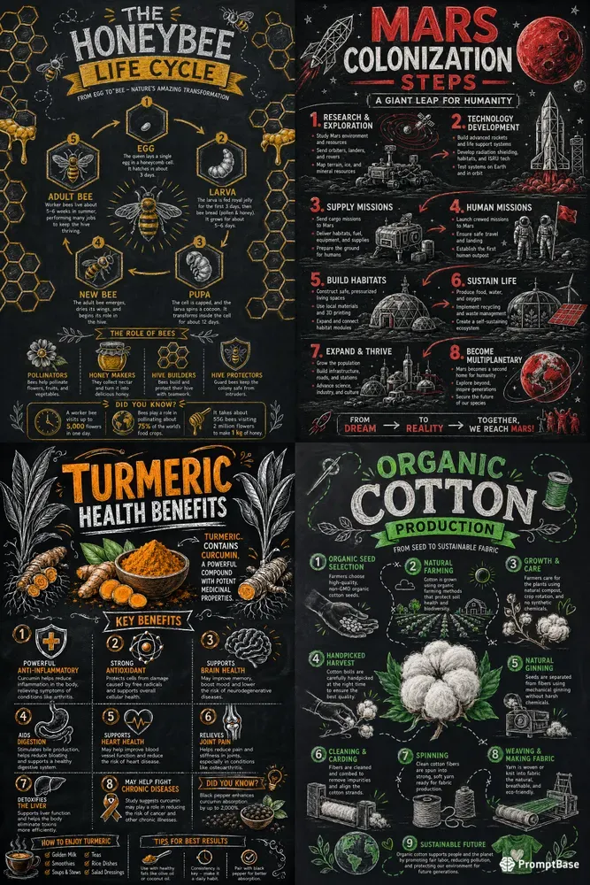Chalkboard Infographic Visual Makers