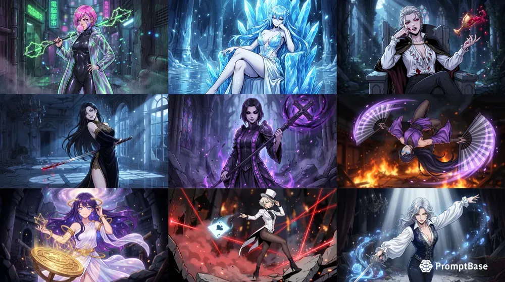 2D Female Battle Anime Portraits
