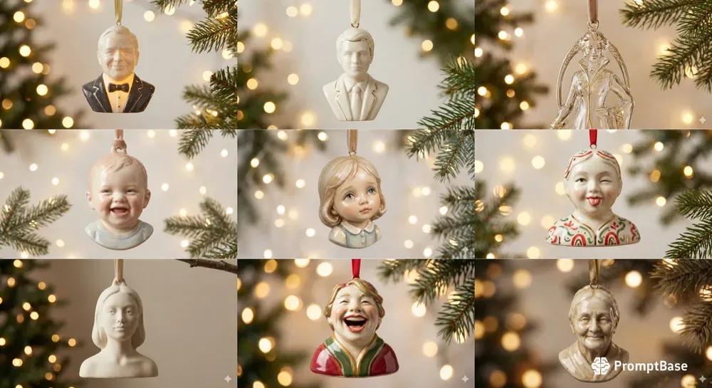Ornament Portraits Decorative Keepsakes