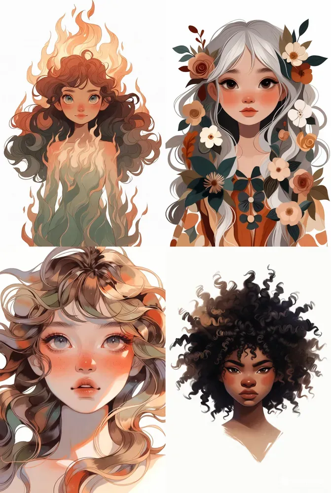 Boho Character Girls