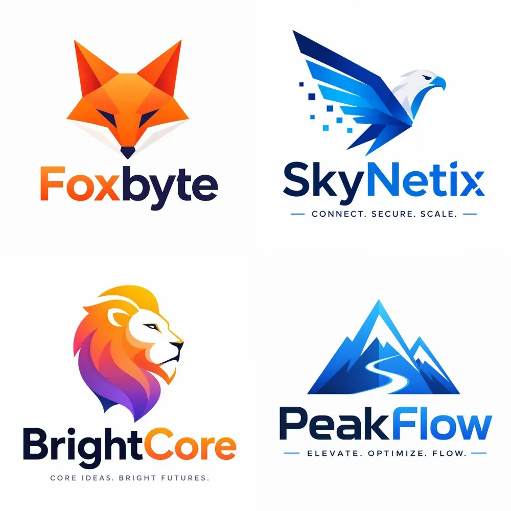 Vibrant Startup Logos