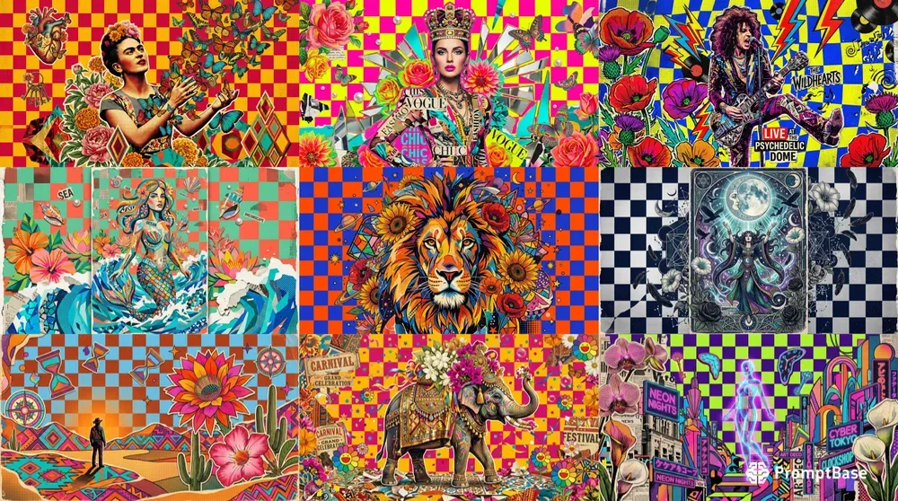 Vivid Chaos Surreal Pop Art Collages