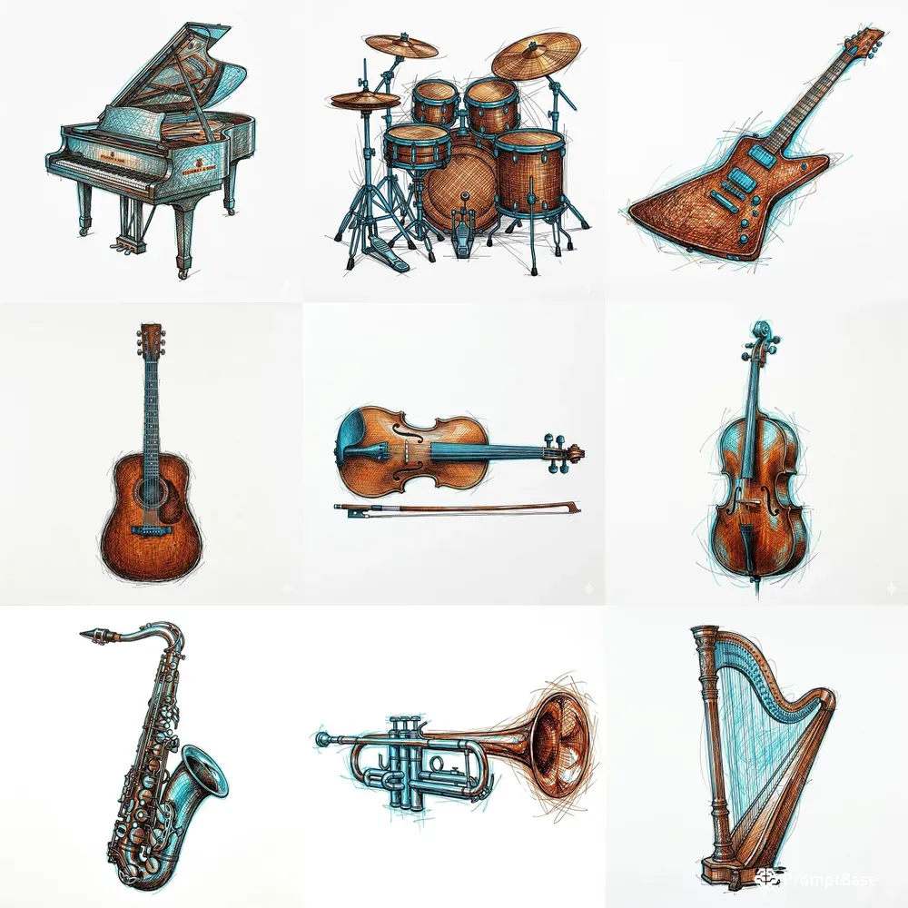 Scribble Music On Clean White