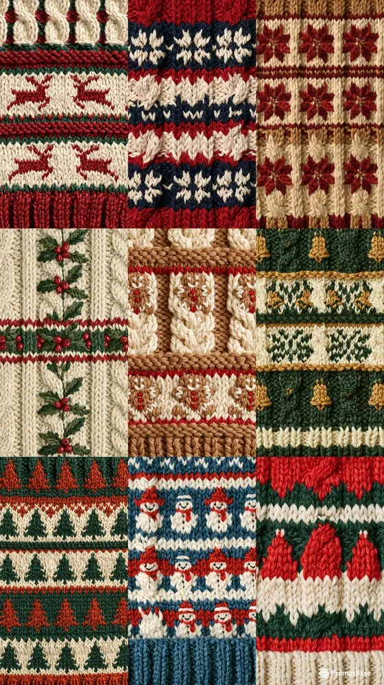 Christmas Knit Sweater Phone Wallpapers