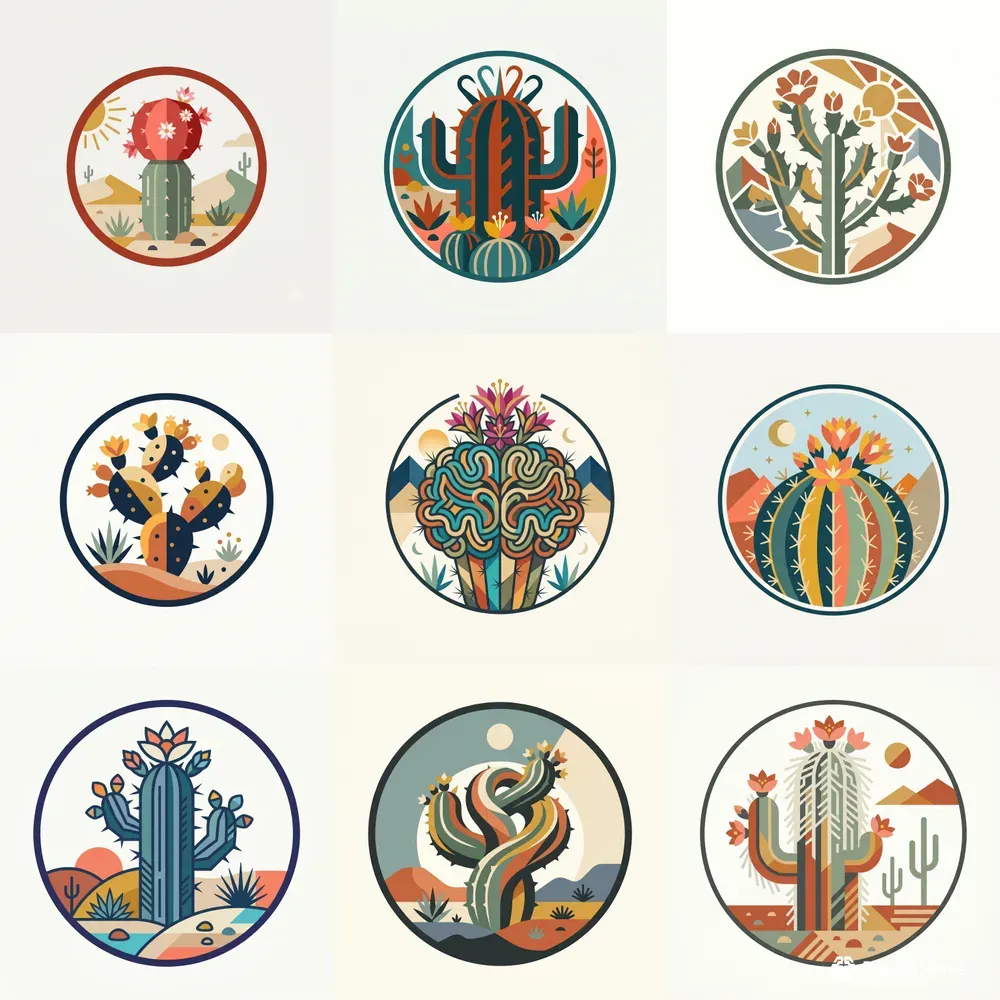 Modern Cactus Emblems
