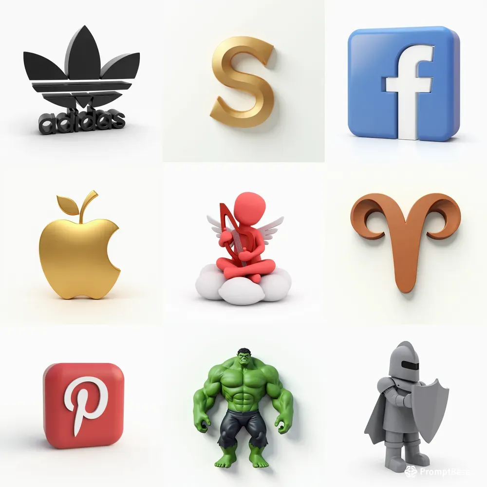Multifunction Minimalist 3D Icons