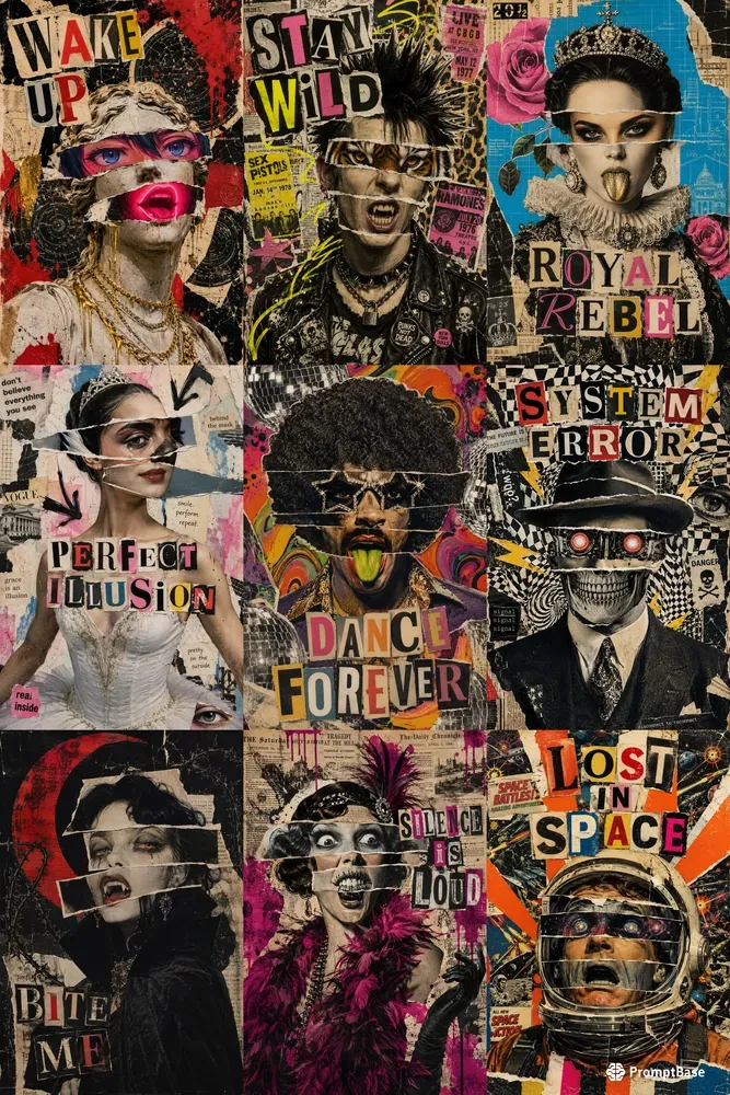 Surreal Ransom Note Collages