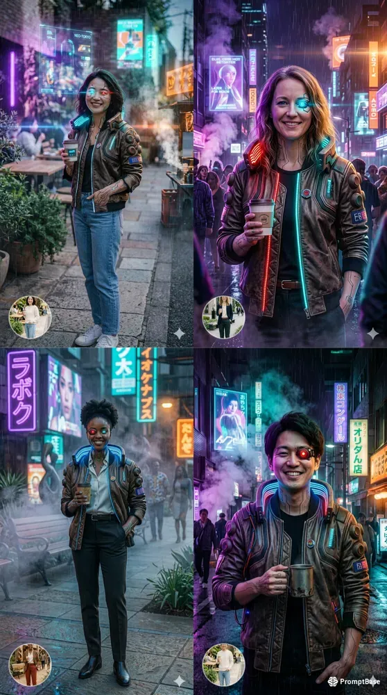 Cyberpunk Portrait Photo Transformations