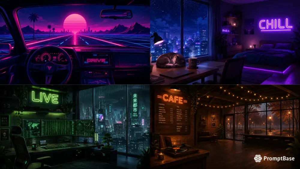 Lofi Synthwave Stream Backgrounds