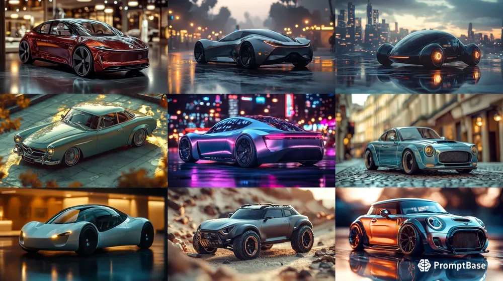 Futuristic Mini Car Advertisements