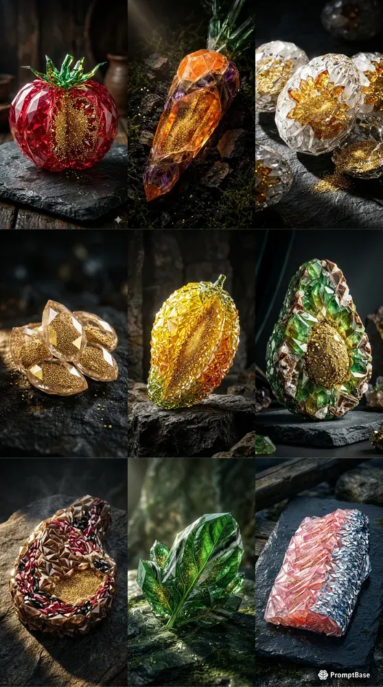 Hyper Realistic Gem Crystal Objects