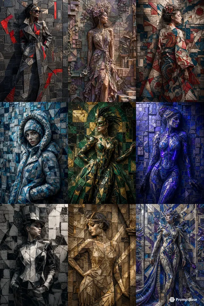 Surreal 3D Mosaic Art