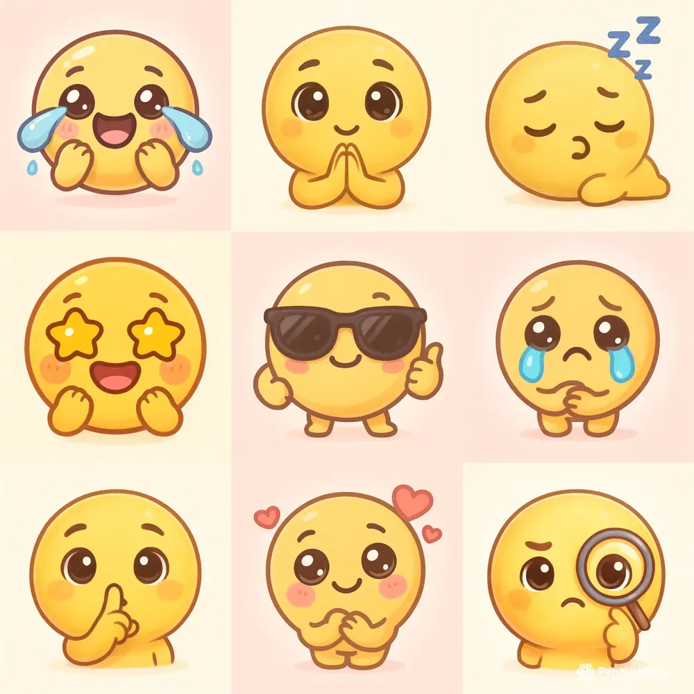 Cute Kawaii Emoji Art