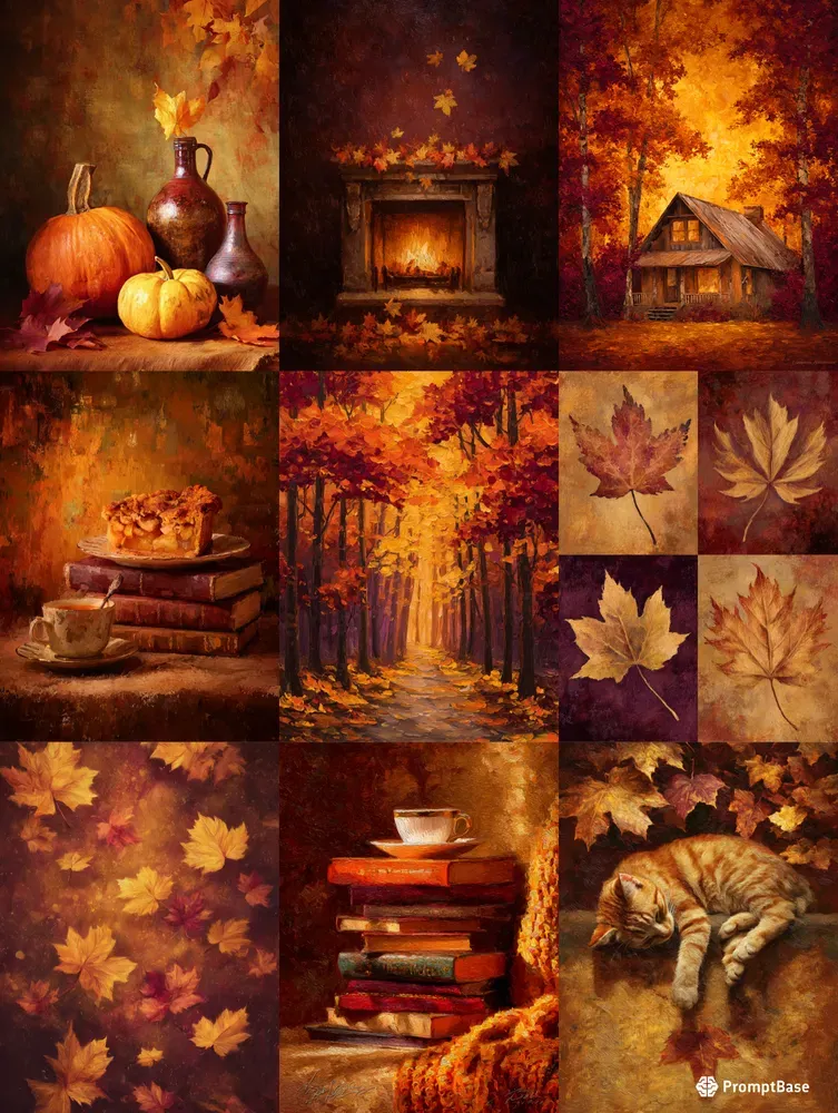 Fall Oil Painting Aesthetic Paintings
