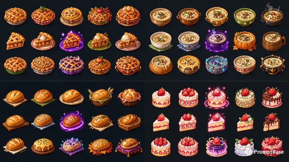 Cozy 16bit Food Sprite Sheets