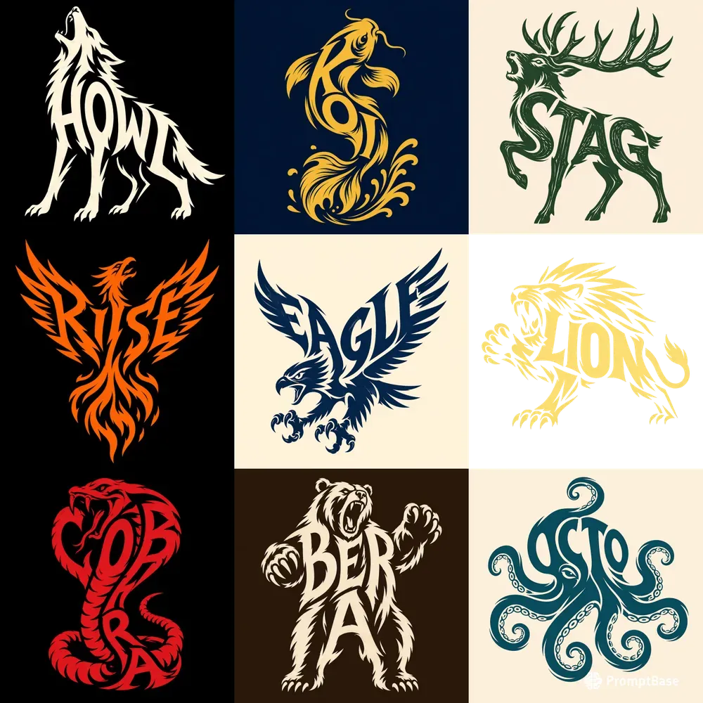 Word Into Animal Silhouette Generator