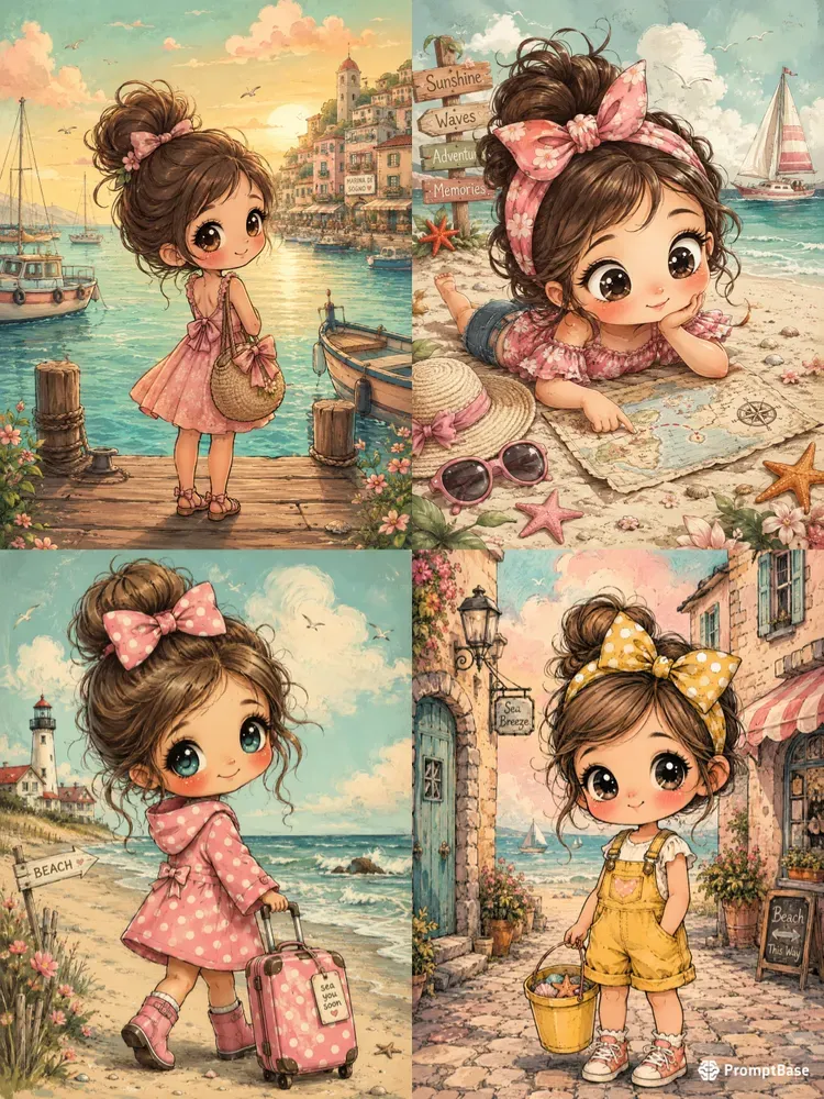 Whimsical Beach Girl Summer Junk Journals