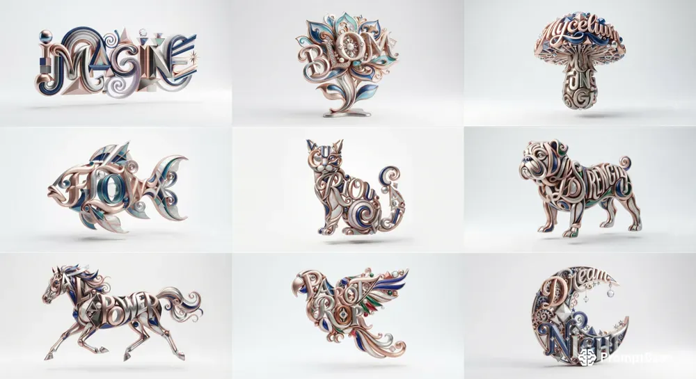 Creative 3D Typography Objects