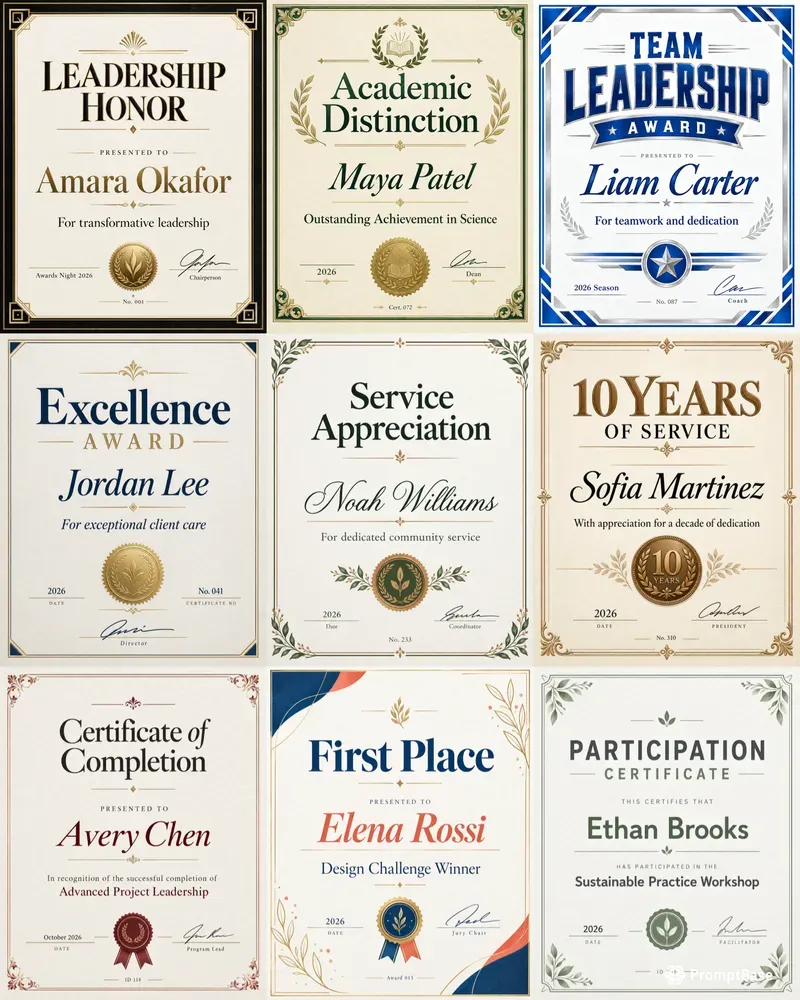Professional Certificate Recognitions