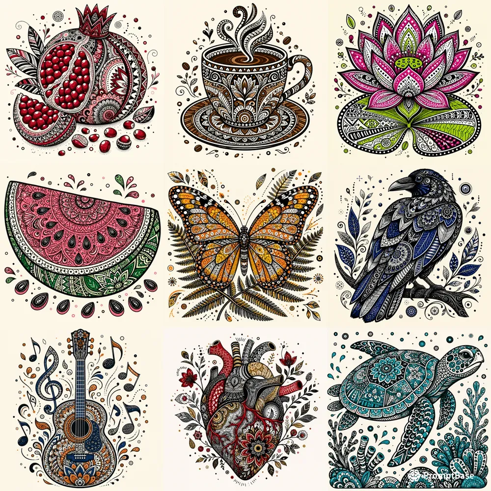 Intricate Zentangle Pattern Art