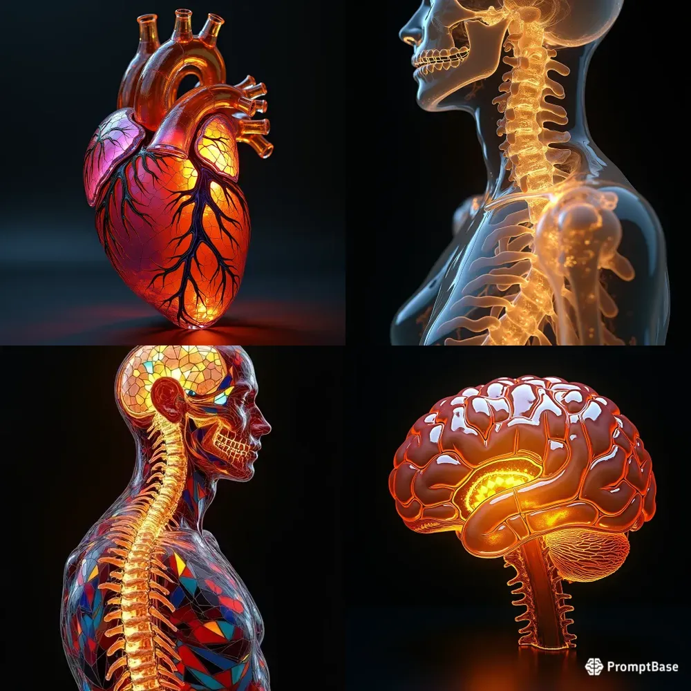 Stained Glass Spines Ethereal Anatomy