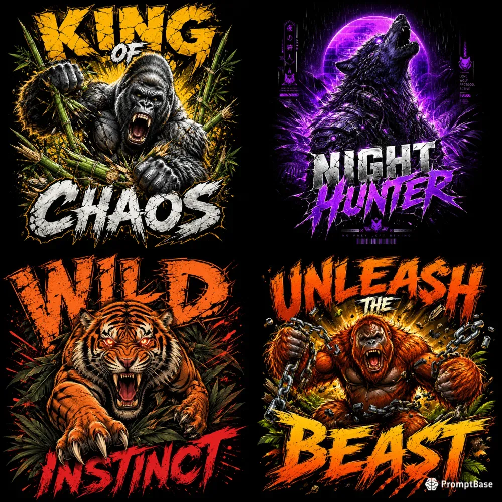 Savage Jungle Typography