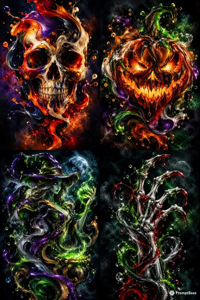 Halloween Fluid Splash Collections
