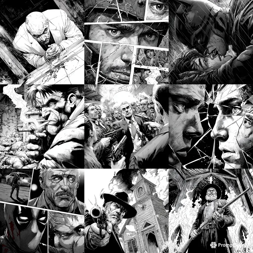 Dark Comic Book Illustrations Of Chaos