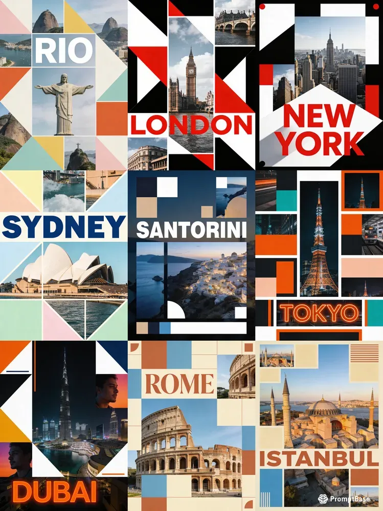 City Collage Posters