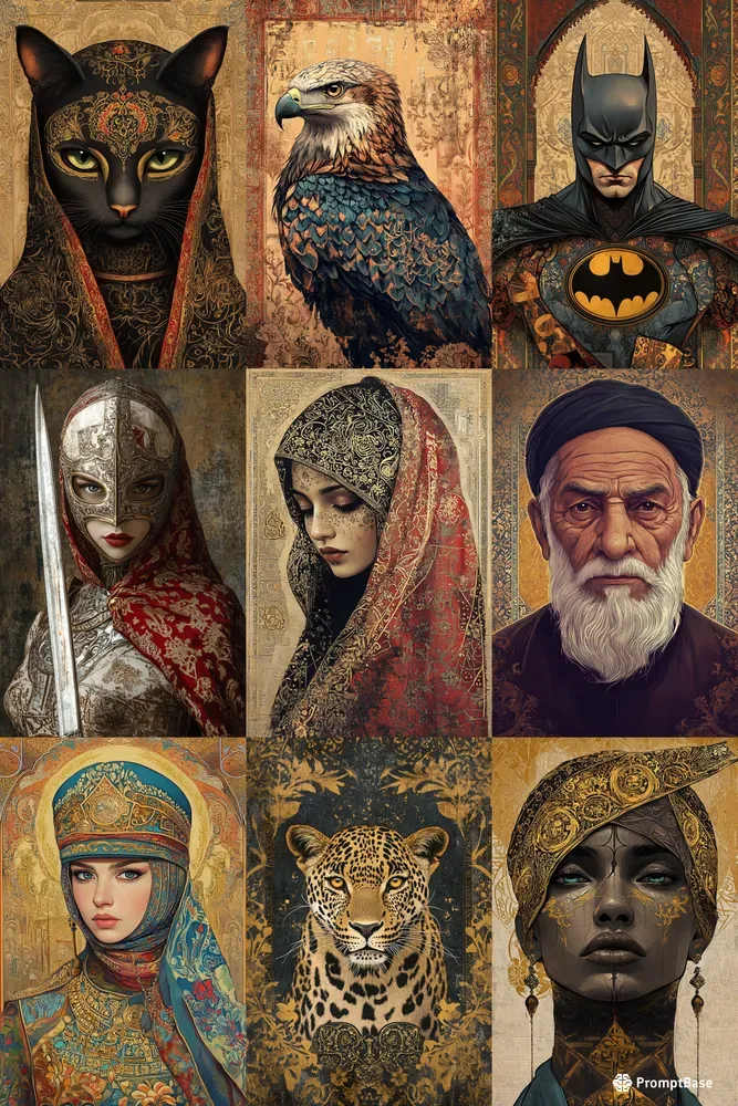 Indo Persian Art Portraits
