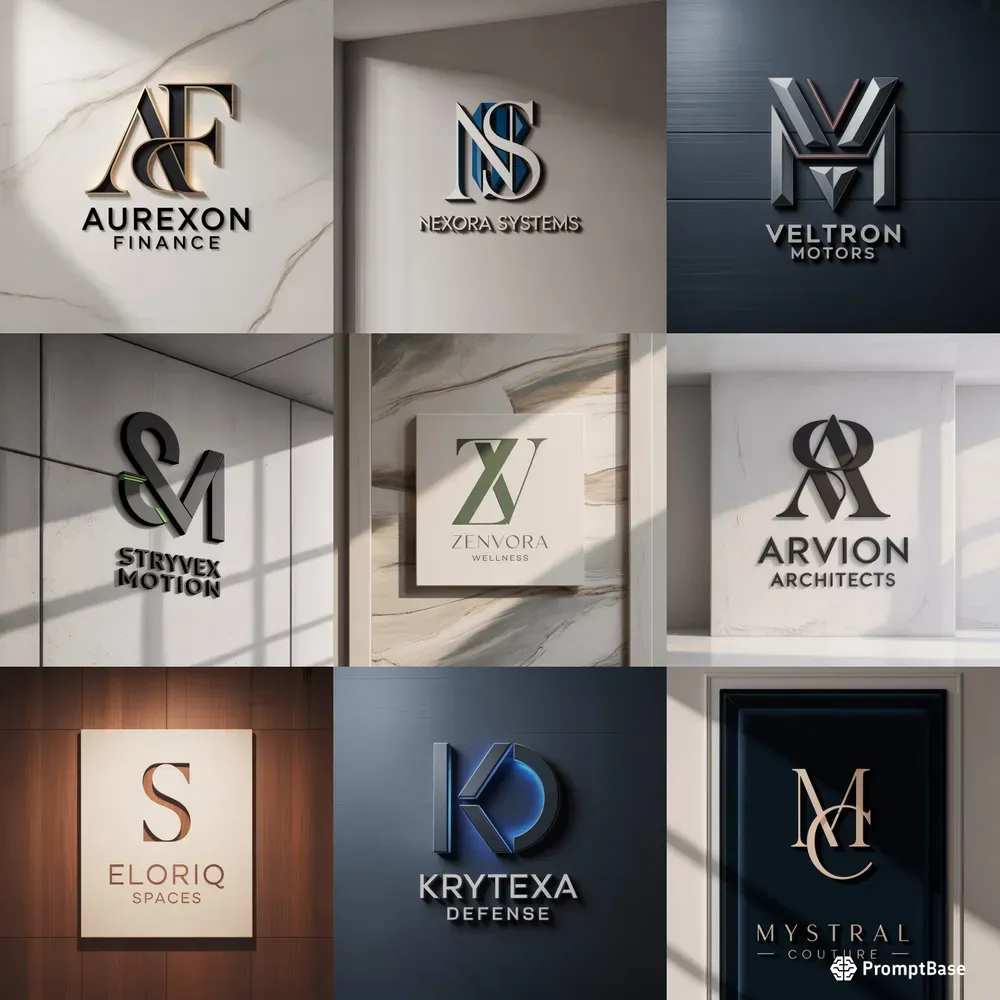Premium Monogram Wall Logo Designs