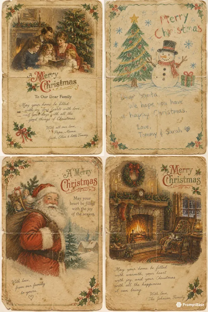 Christmas Greeting Card Ephemera