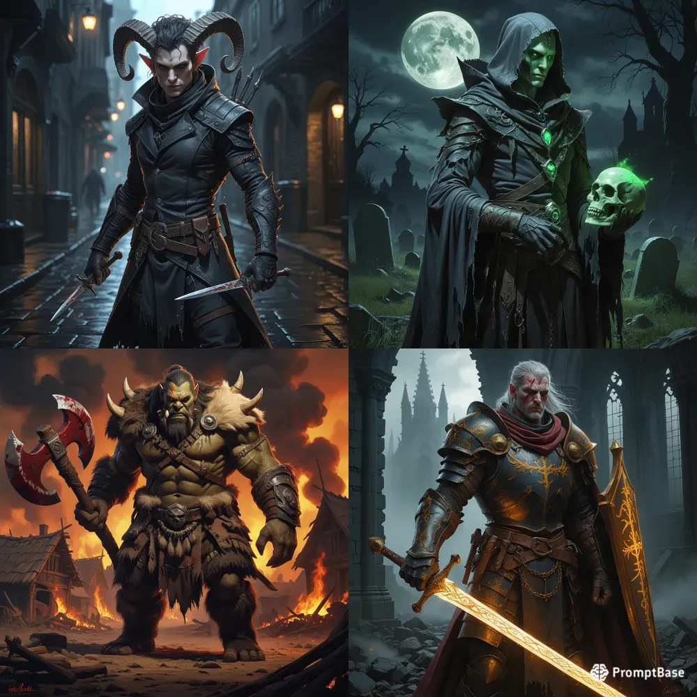 Grimdark RPG Character Portraits