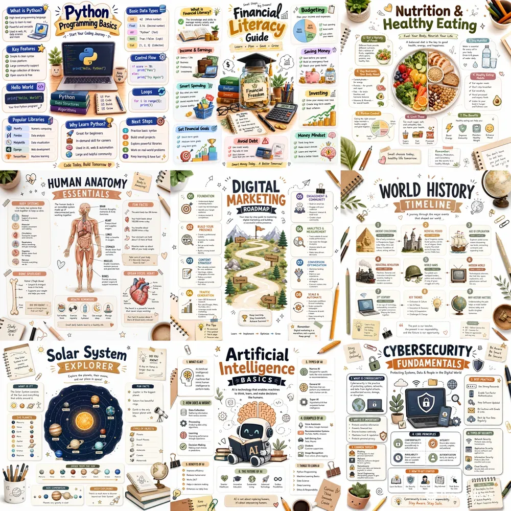 Cozy Learning Infographic Packs
