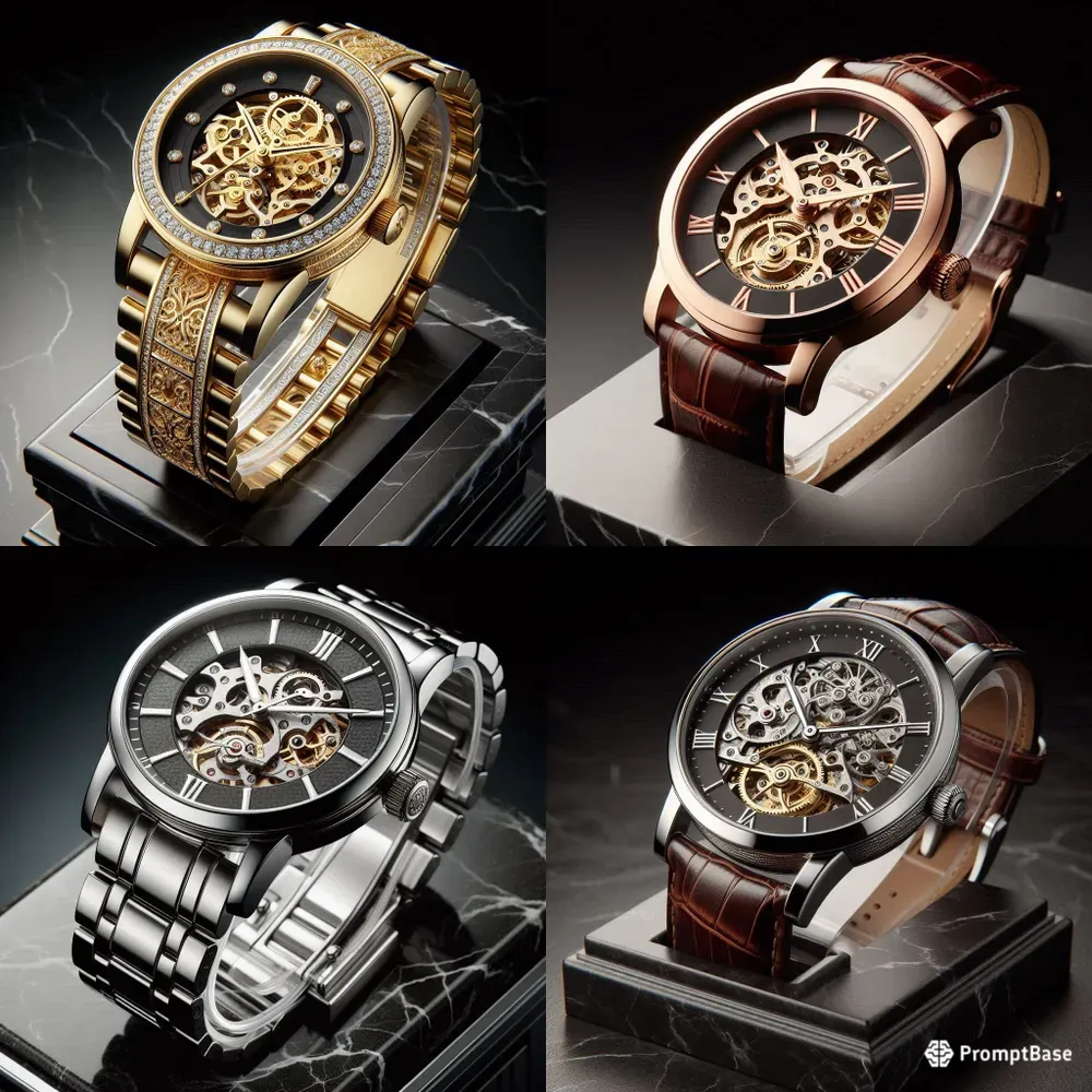 Luxury Skeleton Watch Studios 3D