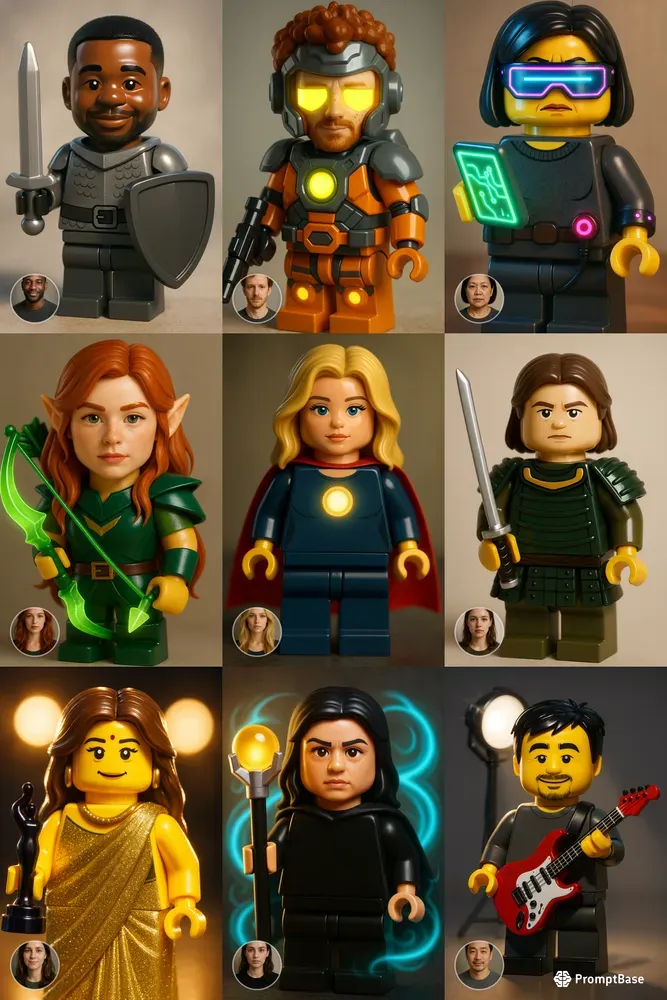Lego Style Character Portraits