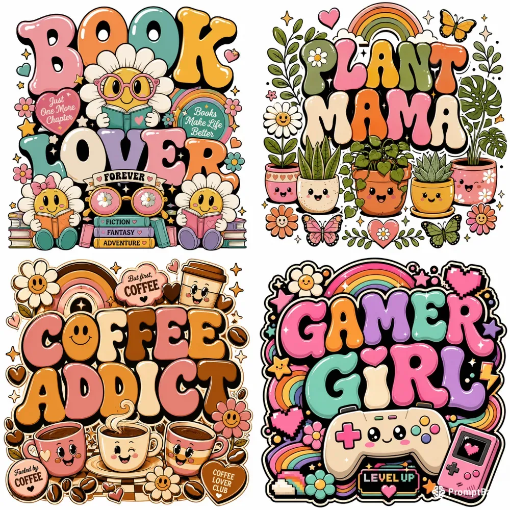 Retro Groovy Svg Bundles