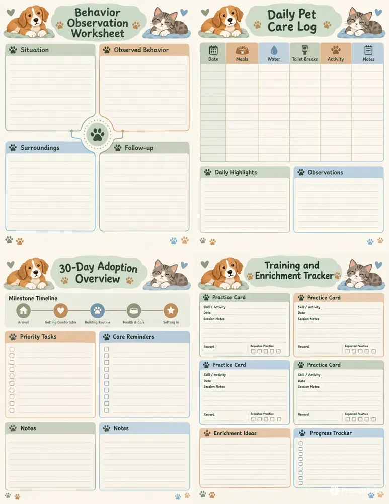 New Pet Welcome Home Planner