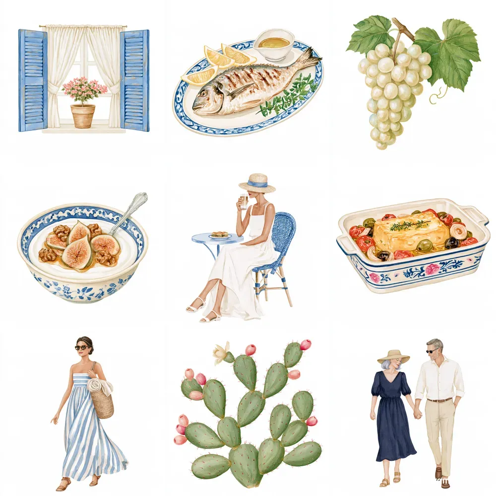 Late Summer Vacation Watercolors