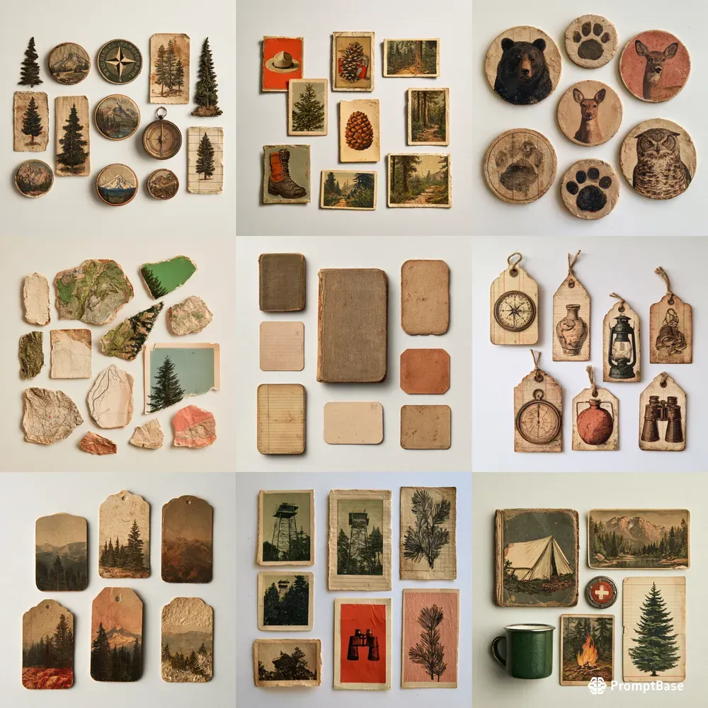 Wilderness Ranger Junk Journal Ephemera