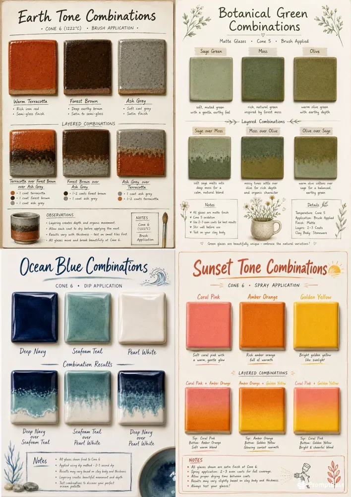 Pottery Glaze Combination Card Generator