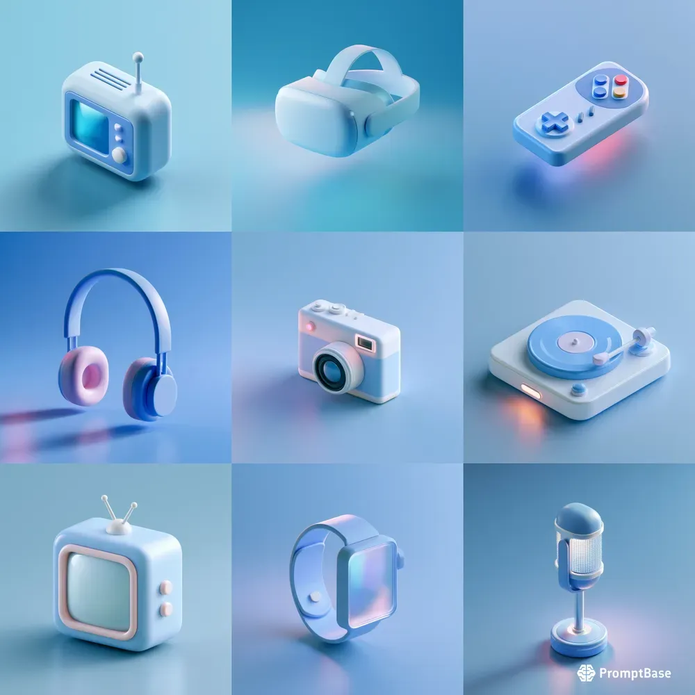 3D Isometric Cartoon Icons