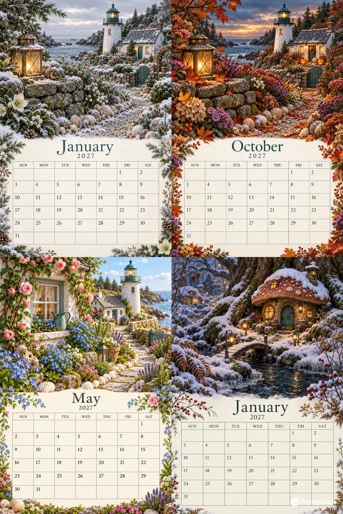 Secret Key Fairy Garden Calendars